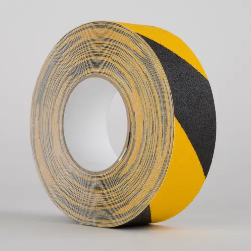Le Mark Anti-Slip Tape - Black And Yellow - Anti -Slip Coating, Self Adhesive Backed 50Mm X 18M