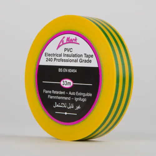 Le Mark Pvc Electrical Tape - Earth - 33M Roll