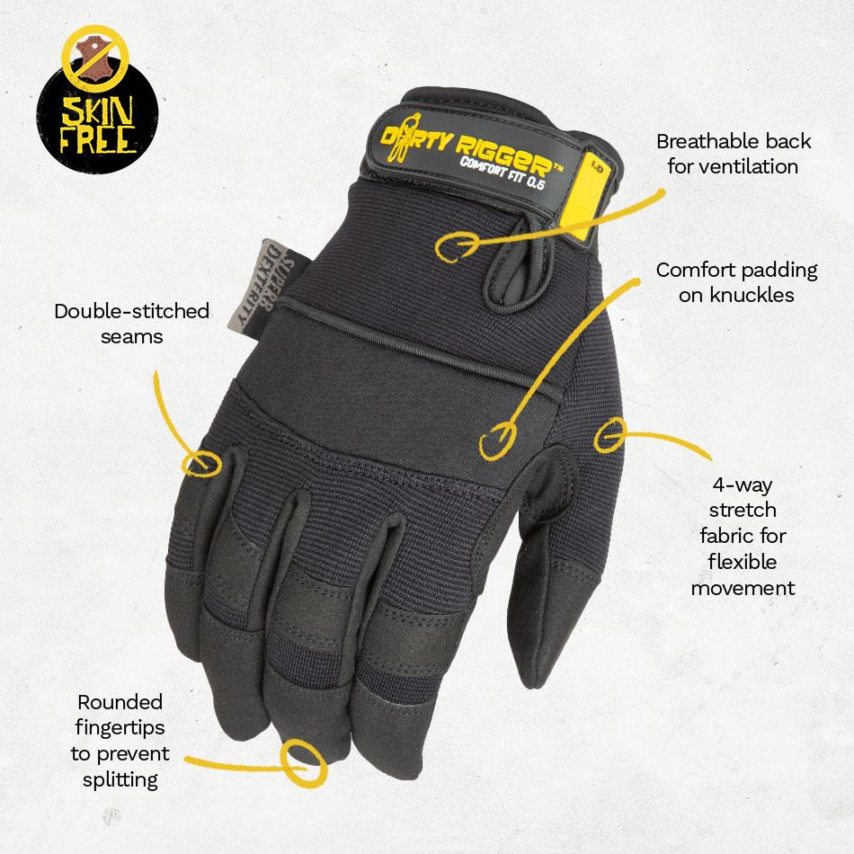 DEMO Dirty Rigger Comfort Fit 0.5 High Dexterity Gloves 