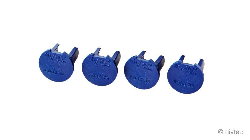 Nivtec plastic caps for platforms, blue set of 4 pcs