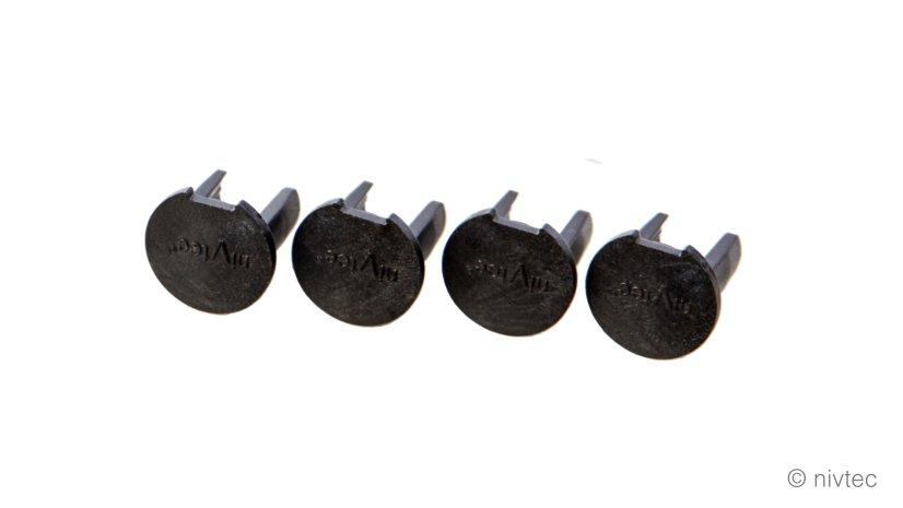 Nivtec plastic caps for platforms, black set of 4 pcs