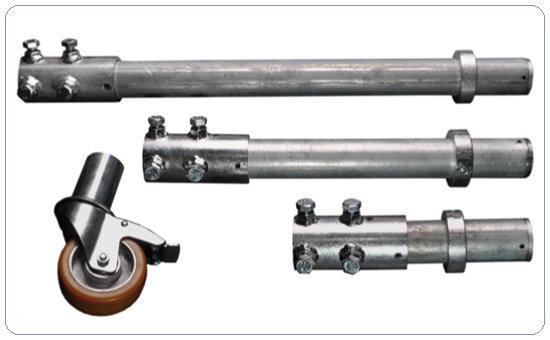 Nivtec Extension Adapter for 10cm Transport Wheels H=40 cm