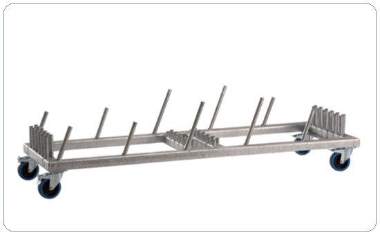 Nivtec rail trolley, large, for 12 large rails, 194 x 60 cm