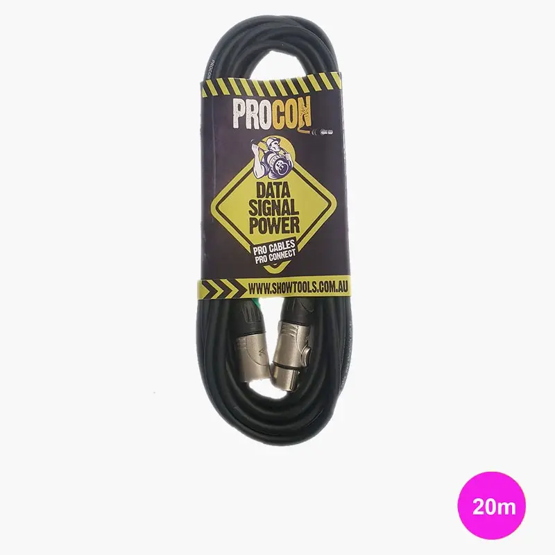 ProCon IP67 3 Pin DMX Cable - Touring Grade :20M