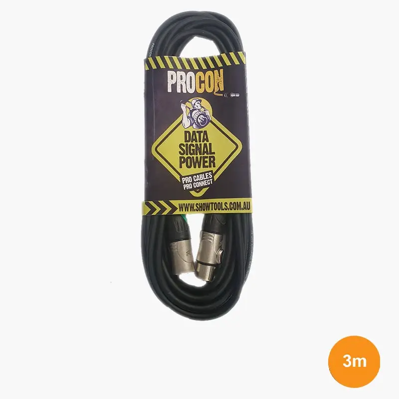 ProCon IP67 3 Pin DMX Cable - Touring Grade :3M