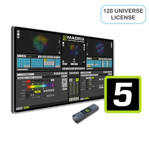 [IA-SW-005011] Madrix 5 KEY Professional, Provides the output license for 128x 512 DMX channels and 1,024 x 1,024 DVI voxels for MADRIX