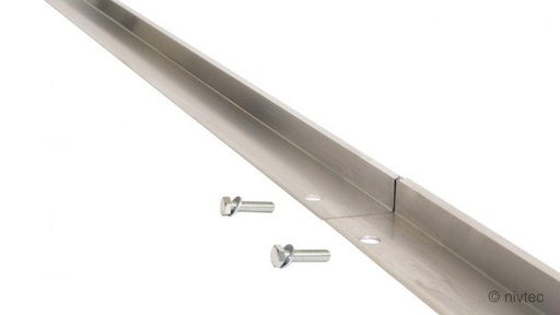 [NT-705 020] Nivtec alu chair blocking device, blank, length 200 cm, incl. 2 screws + washers
