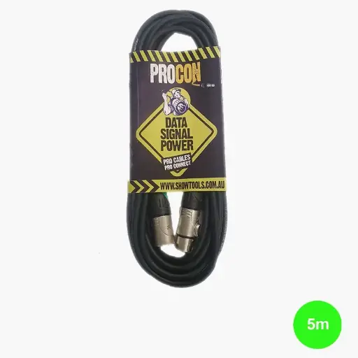 [WP-176-5M] ProCon IP67 3 Pin DMX Cable - Touring Grade :5M